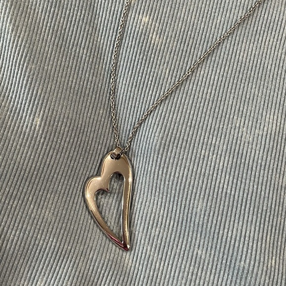Steel by design elongated Heart Pendant Necklace - Picture 1 of 7